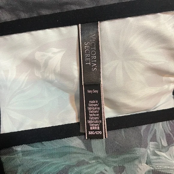 NWOT Victoria's Secret Very Sexy Green Black Tropical Bustier Rhinestone Straps - Picture 15 of 15